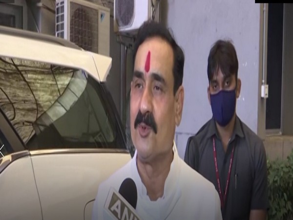 Narottam Mishra  speaking to ANI in Bhopal on Monday. (Photo.ANI)