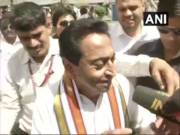 Kamal Nath speaking to the media in Chhindwara  on Tuesday.