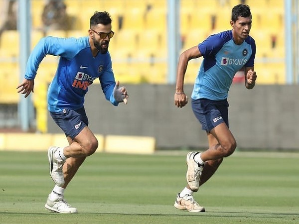 Indian skipper Virat Kohli and pacer Navdeep Saini (Image: Virat Kohli's Twitter)