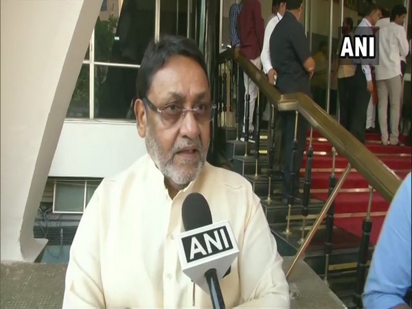 NCP leader Nawab Malik speaking to ANI in Mumbai on Wednesday. 