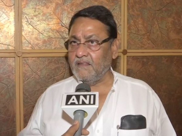 NCP spokesperson Nawab Malik speaking to ANI in Mumbai on Tuesday. (Photo.ANI)