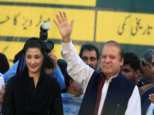 Former Pakistan Prime Minister Nawaz Sharif and his daughter Maryam Nawaz.