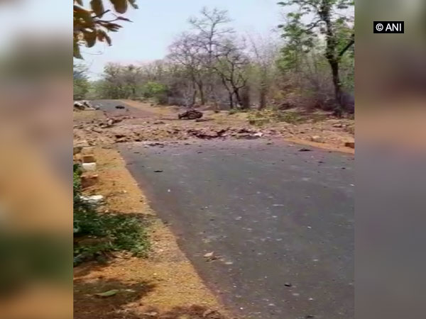 The blast was triggered near Lendali Nullah in Jamburkheda village in Gadchiroli district of Maharashtra. Photo/ANI