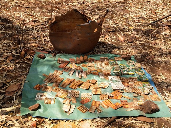 Unearthed medical supply in Barnar Jungle. (Photo/ANI)