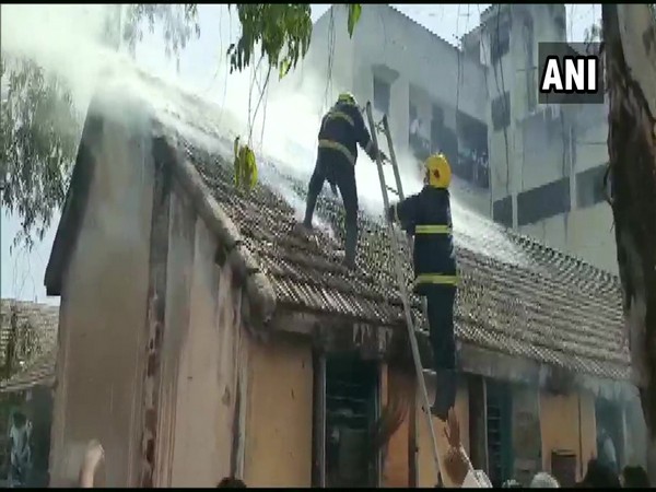 Visual of fire at Nashik District Court (Photo/ANI)