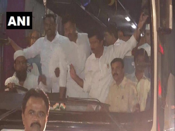 Visuals of NCP MLAs at Hotel Hyatt, Mumbai.