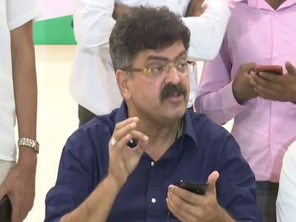 NCP leader Jitendra Awhad addressing a press conference in Mumbai on Saturday. Photo/ANI 