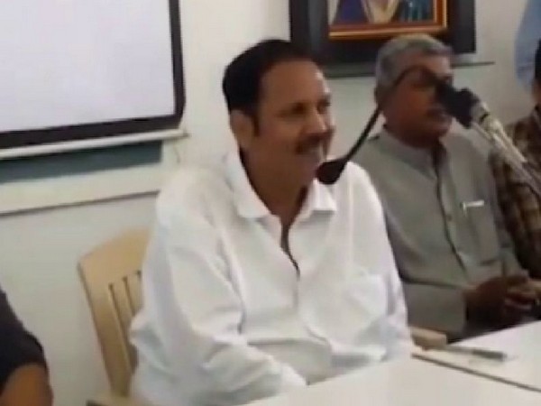 NCP MP Udayanraje Bhosale speaking at an event in a school at Satara