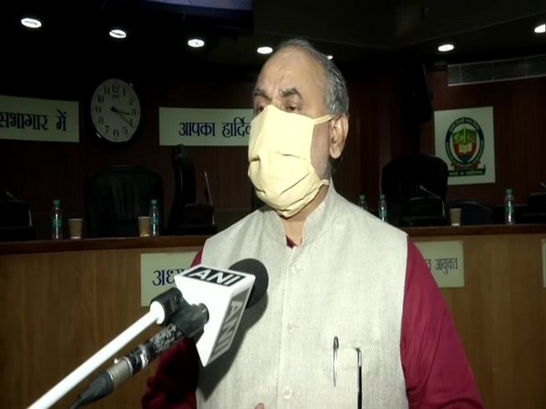 Chairperson, Standing Committee, North Delhi Municipal Corporation, Jai Prakash speaking to ANI in New Delhi on Thursday. [Photo/ANI]