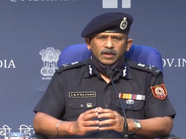 NDRF Director General SN Pradhan during a press conference in Delhi on Thursday. (Photo/ANI)