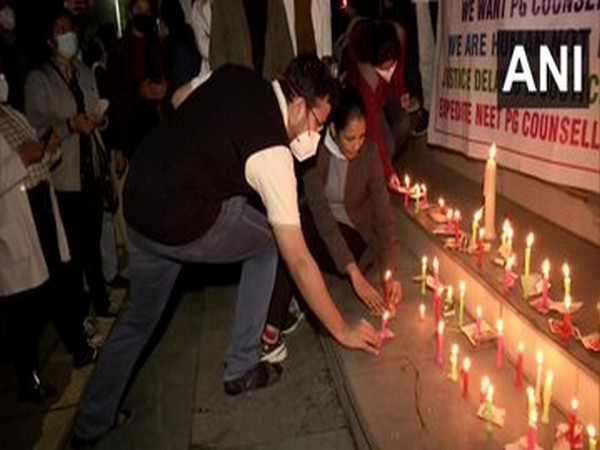 Visual from the candlelight march by FORDA (Photo/ANI) 