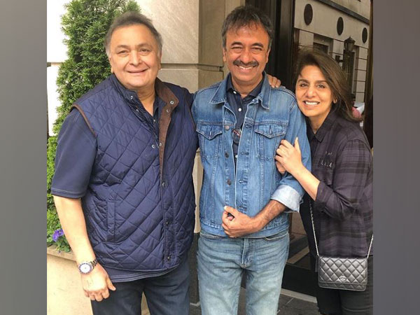 Rishi Kapoor, Rajkumar Hirani and Neetu Kapoor, image courtesy, Instagram