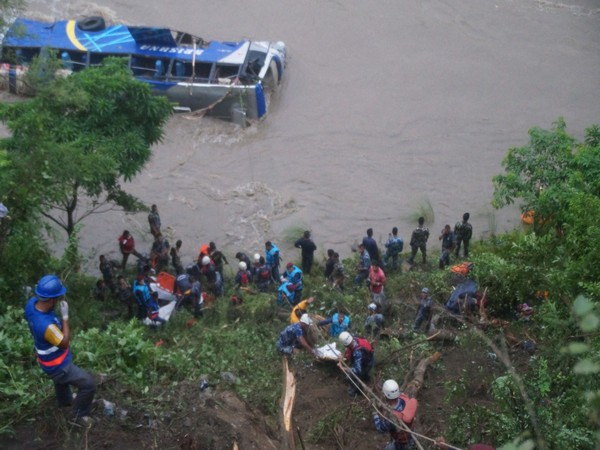 Bus plunged into the Trishuli River in central Nepal on Friday