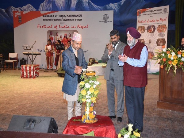 The celebrations underway in Kathmandu, Nepal on Wednesday