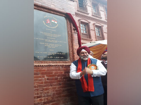 Ambassador of India to Nepal Manjeev Singh Puri inaugurated Mathadhis Building for Shree Budhanilkantha Narayan Temple on Wednesday in Kathmandu. Photo/ANI