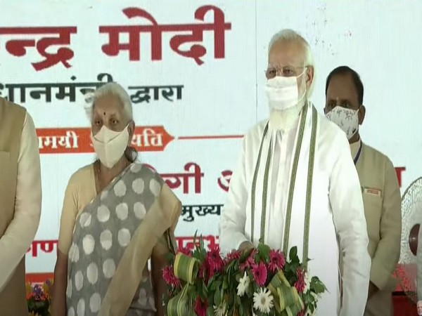 Prime Minister Narendra Modi laid the foundation stone of Raja Mahendra Pratap Singh State University in Aligarh. (Photo/ ANI)