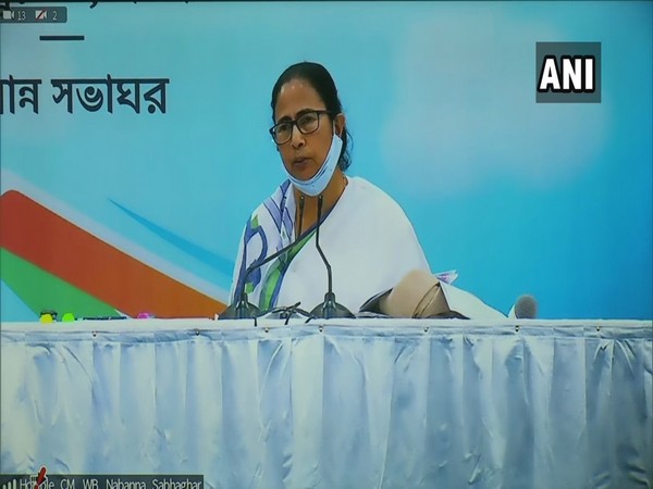 West Bengal CM Mamata Banerjee addressing a press conference on Monday in Nabanna .