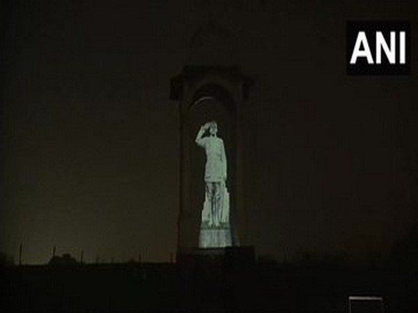 Hologram of Netaji at India Gate. (ANI/photo)