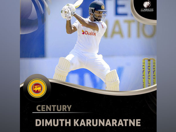 Dimuth Karunaratne in action (Photo/ ICC Twitter)