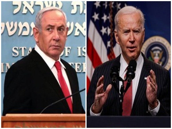 Israel Prime Minister Benjamin (l) Netanyahu and US President Joe Biden