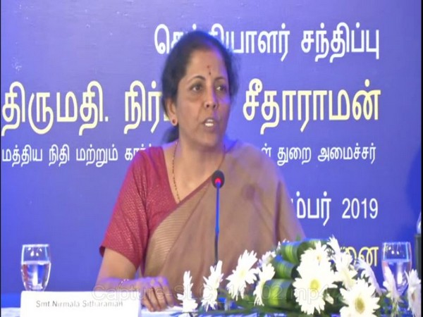 Union Finance Minister Nirmala addresses a press conference in Chennai on Tuesday [Photo/ANI]