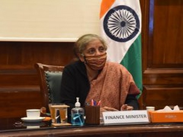 Union Finance Minister Nirmala Sitharaman at the meeting on Thursday.