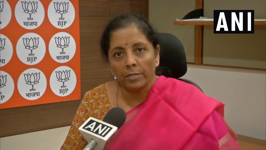 Defence Minister Nirmala Sitharaman speaking to ANI on BJP's poll manifesto.