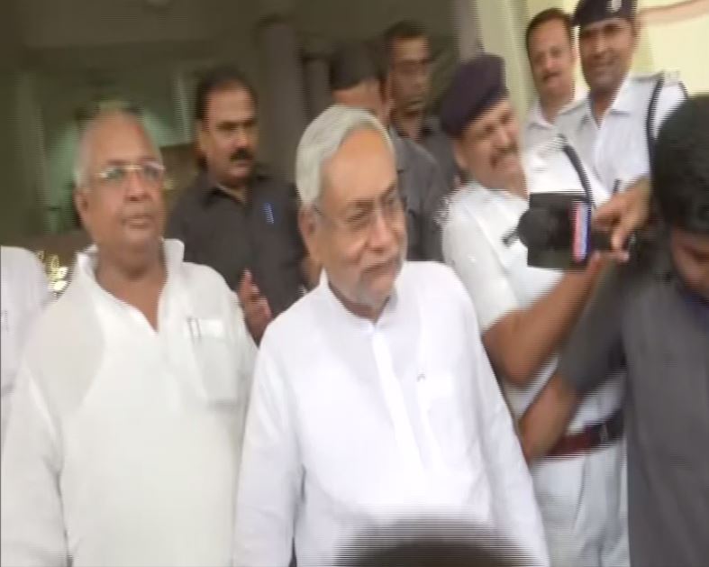 CM Nitish Kumar at the Legislative Assembly in Patna on Friday. Photo/ANI