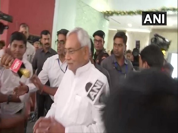 Bihar Chief Minister Nitish Kumar speaking to media persons in Patna, Bihar on Tuesday. Photo/ANI