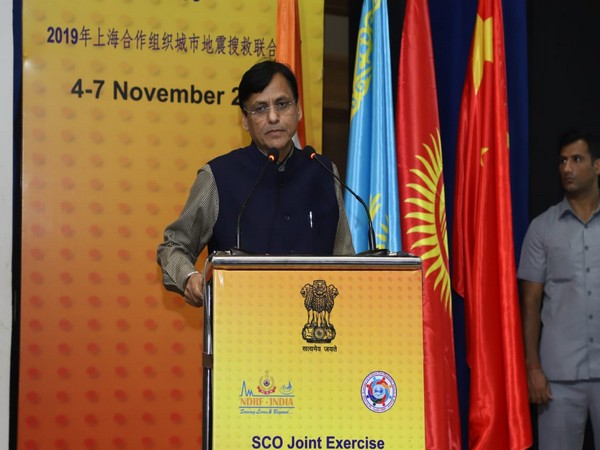 Union Minister NItyanand Rai addressing the valedictory session of SCOJtEx 2019 in New Delhi on Thursday. Photo/ANI