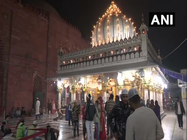 Hazrat Nizamuddin Dargah in the national capital was lit up on Diwali. (Photo/ANI)