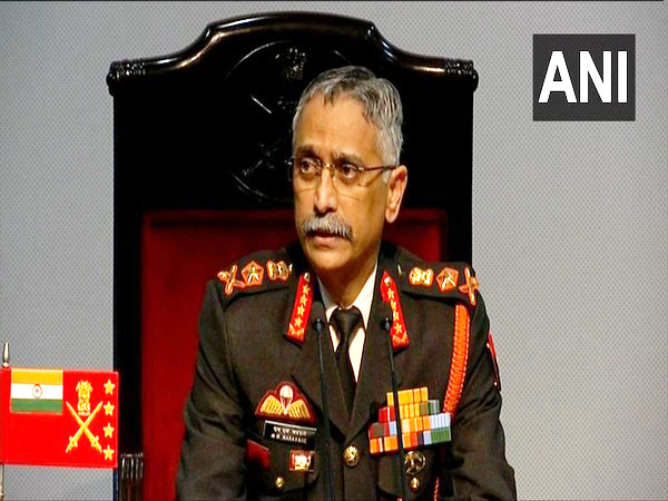  Army Chief General Manoj Mukund Naravane speaking to reporters on Saturday in Delhi. (Photo/ANI)