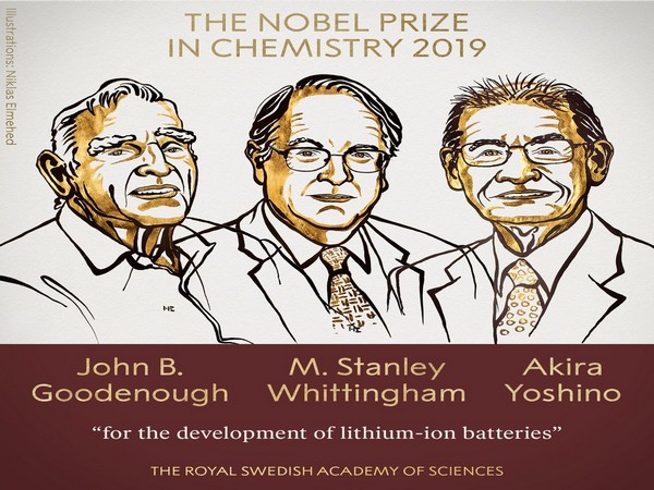 The Nobel Prize in Chemistry was awarded to John B Goodenough, M Stanley Whittingham and Akira Yoshino. (Photo courtesy: Nobel Prize Twitter)