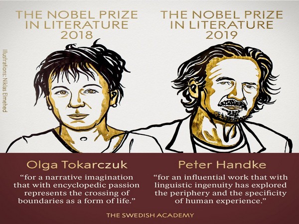 Nobel Prize in Literature awarded to Peter Handke and Olga Tokarczuk. (Photo courtesy: The Nobel Prize twitter handle)