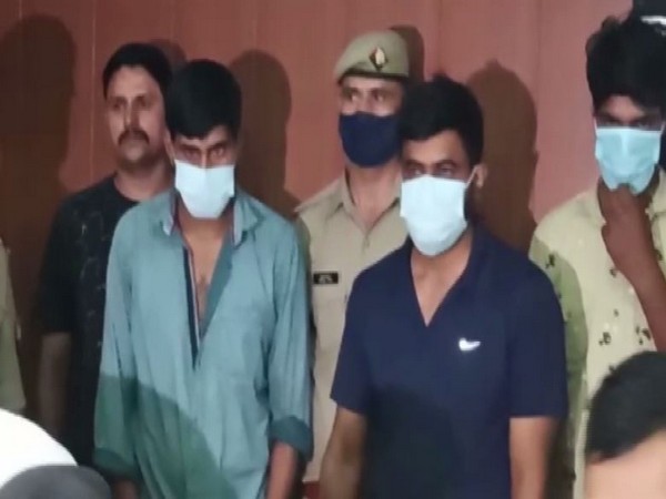 Visuals of three accused who staged fake robbery in Greater Noida (Photo/ANI)