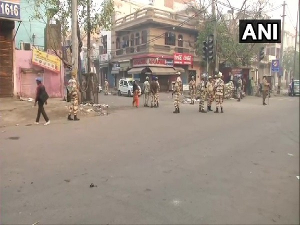 A visual of security deployed in northeast Delhi on Wednesday.