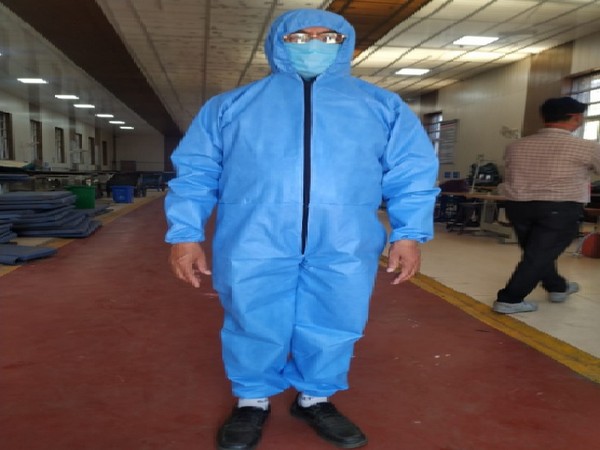 The coverall PPE sample by Jagadhari workshop of the Northern Railway.