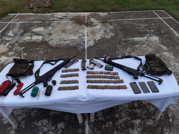 Security forces recover huge cache of weapons from NSCN IM cadres (Photo/ANI)