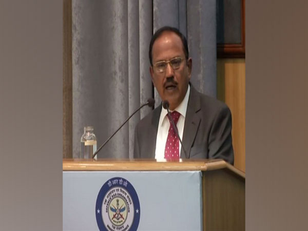 NSA Ajit Doval speaking at DRDO directors conference in New Delhi on Tuesday. Photo/ANI
