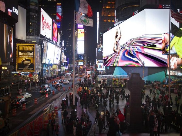 Digital billboards at the Times Square in New York (Photo/Reuters)