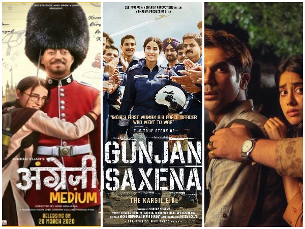 Poster of Angrezi Medium, Gunjan Saxena: The Kargil Girl and Roohi Afzana (Image courtesy: Instagram)