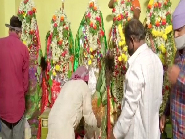 A Hindu family installed Tazia at their residence to observe Muharram. (Photo: ANI)