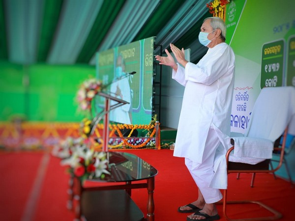 Odisha Chief Minister Naveen Patnaik while launching projects for Kalahandi district on Thursday. (Picture Source: Twitter/Naveen Patnaik)