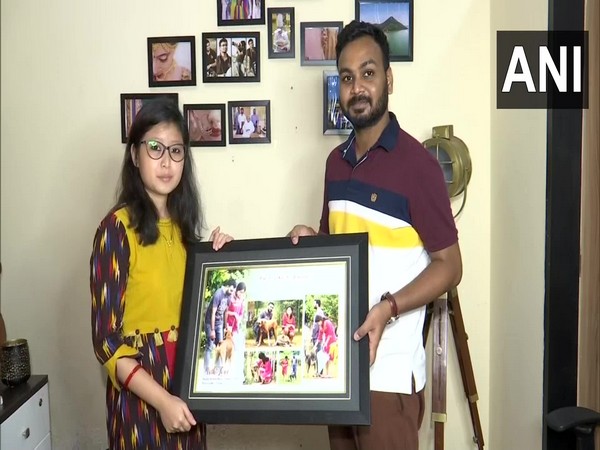 A couple from Bhubaneswar, celebrated their wedding by feeding 500 strays in the city. (Photo/ANI)