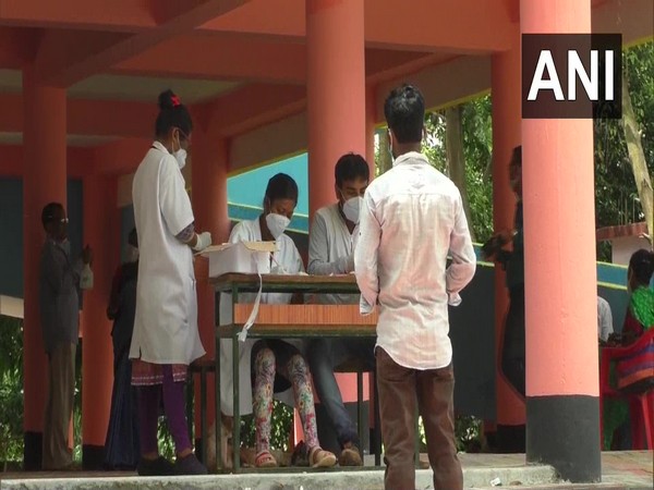 Visual of COVID isolation centre in Maidipur, Odisha. 