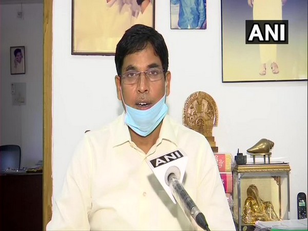 Agricultural Minister Arun Kumar Sahoo speaking to ANI in Bhubaneswar on Monday.