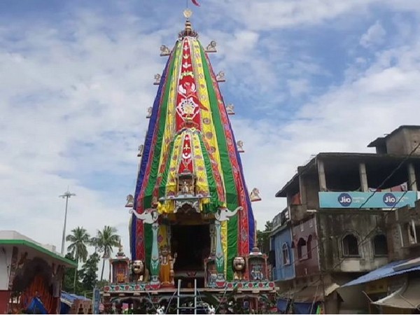 Car festival of Goddess Biraja begin in a chariot. (Photo/ANI)