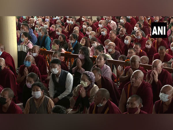 Devotees held prayers for Dalai Lama at the Tsuglagkhang monastery in Dharamshala (Photo/ANI)