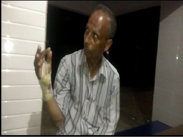 Man who was beaten up undergoing treatment. Photo/ANI
