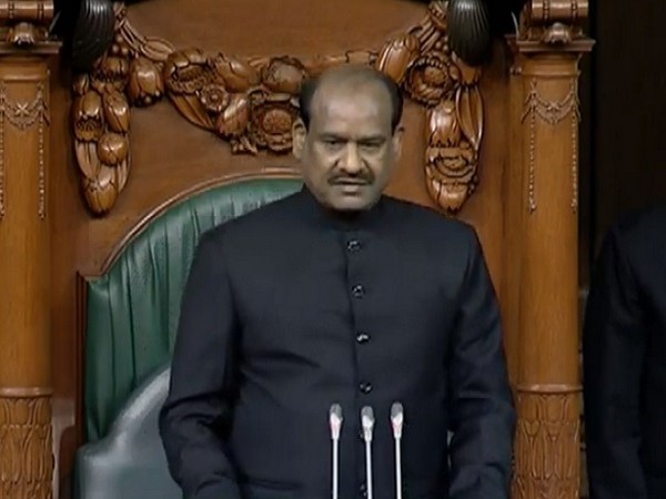Lok Sabha Speaker Om Birla on the first day of the Winter Session of the Parliament on Monday: Image Source Lok Sabha TV